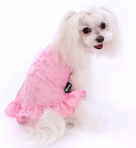 Платье-рубашка розовое из шитья 41СШ